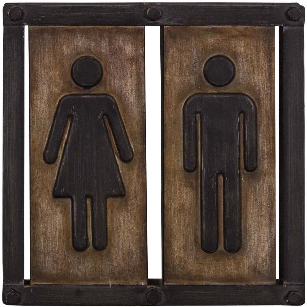 Plaque industrielle Toilettes 21.5 cm