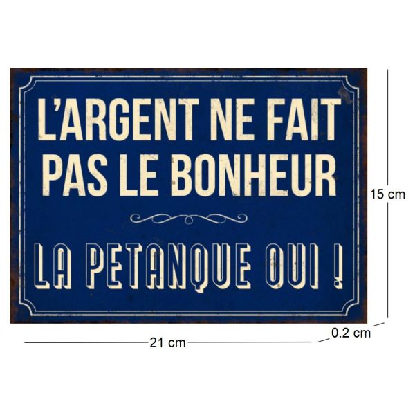 Plaque en métal humour 21 x 15 cm - ANTIC LINE CRéATIONS