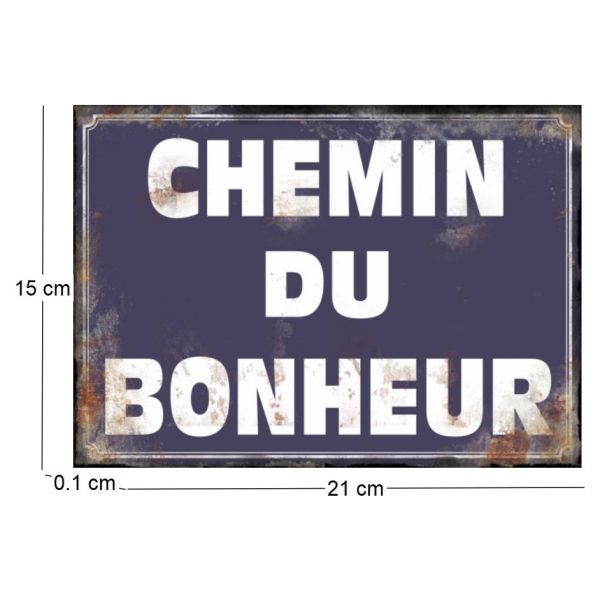 Plaque en métal humour 21 x 15 cm - ANTIC LINE CRéATIONS