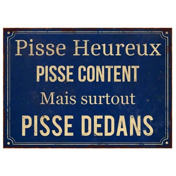 Plaque Murale En Métal OVNI Extraterrestre - 30x20 Cm, Style Vintage