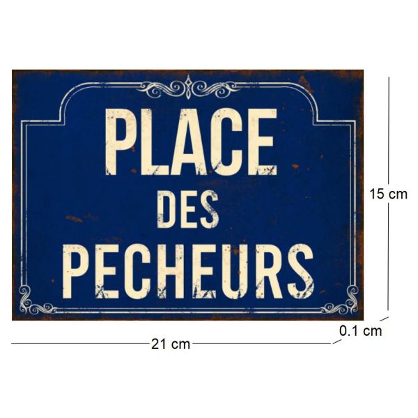Plaque en métal humour 21 x 15 cm - ANTIC LINE CRéATIONS