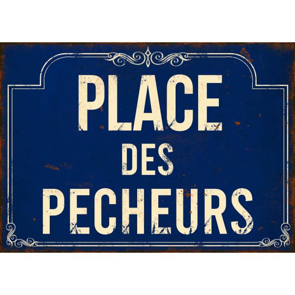 Plaque en métal humour 21 x 15 cm