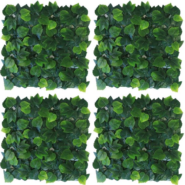 Plaques clipsables de feuillage artificiel 1m² (Lot de 4)