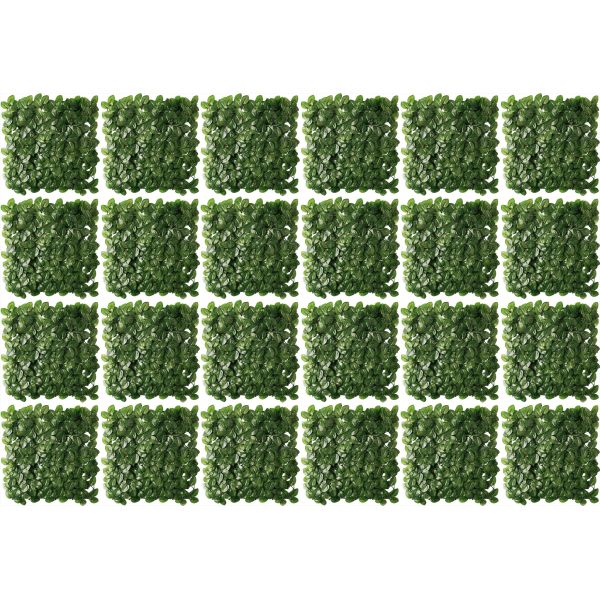 Plaques clipsables de feuillage artificiel 6m² (Lot de 24)