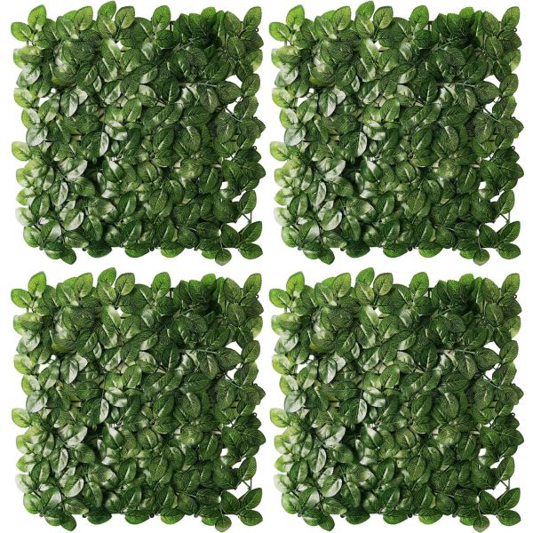 Plaques clipsables de feuillage artificiel 1m² (Lot de 4)