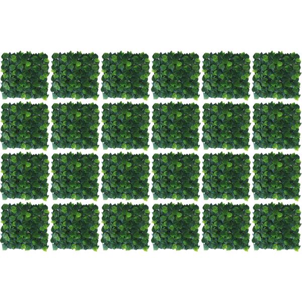 Plaques clipsables de feuillage artificiel 6m² (Lot de 24)