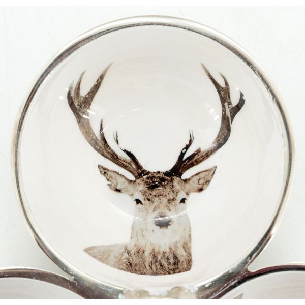 Plat à coupelles en aluminium  décor Cerf - 42,90