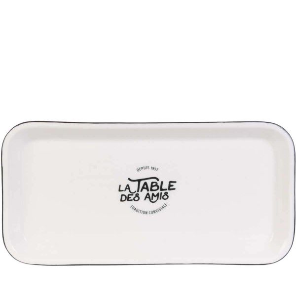 Plat de service en porcelaine 34 x 16.5 cm