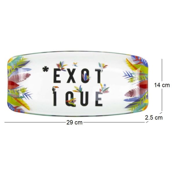Plat en verre déco Exotique 19 cm - 2,79
