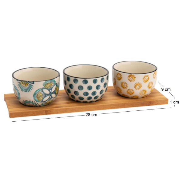 Plateau apéro avec 3 bols Imany - AMA-3984