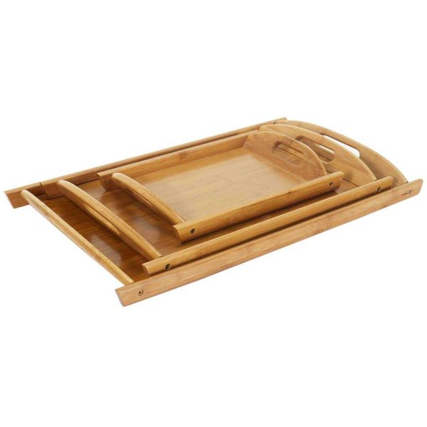 Plateau en bambou (Lot de 3)