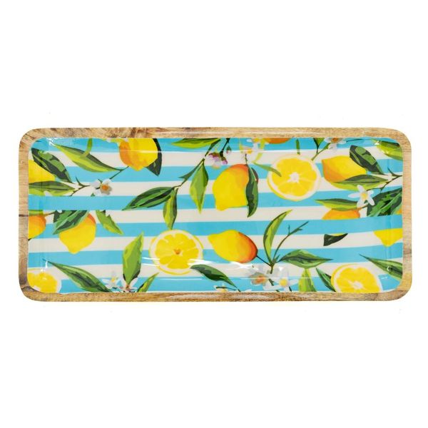 Plateau en bois de manguier Citron - 29,90