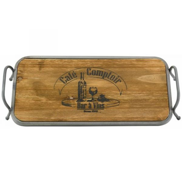 Plateau bois sur pieds en métal - AUBRY GASPARD