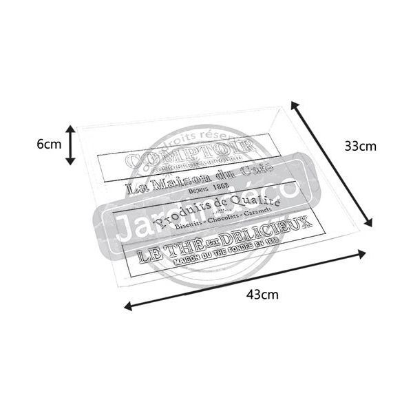 Plateau en bois rectangulaire Comptoir (Lot de 2) - AUB-1257