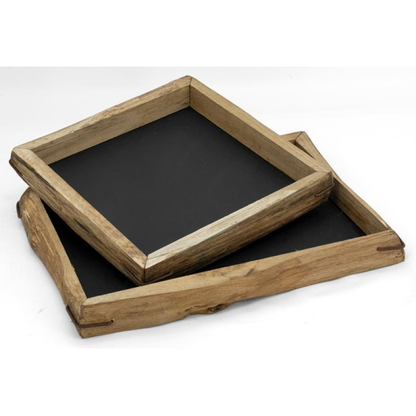 Plateau avec bords en chêne, fond médium. - 6