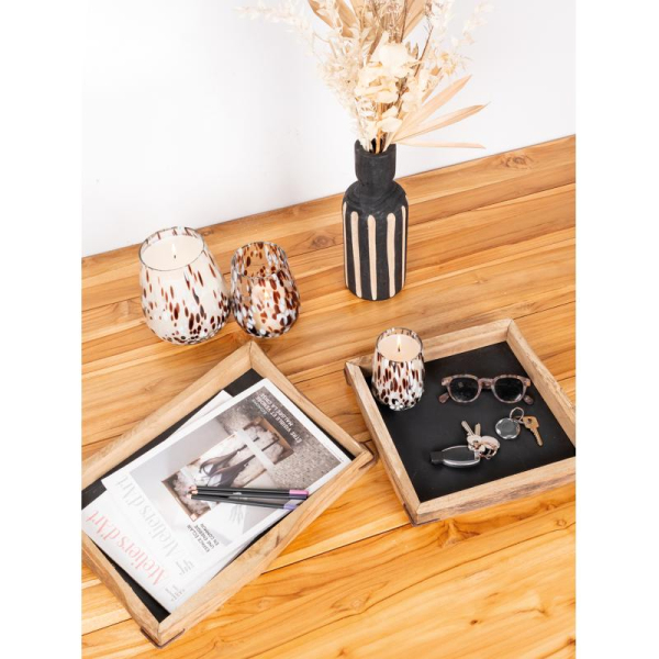 Plateau avec bords en chêne, fond médium. - 7