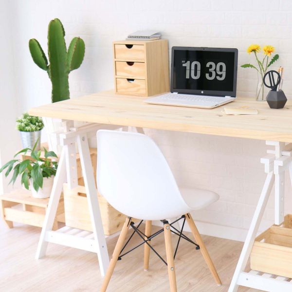 Plateau de bureau en pin massif - IKS-0107