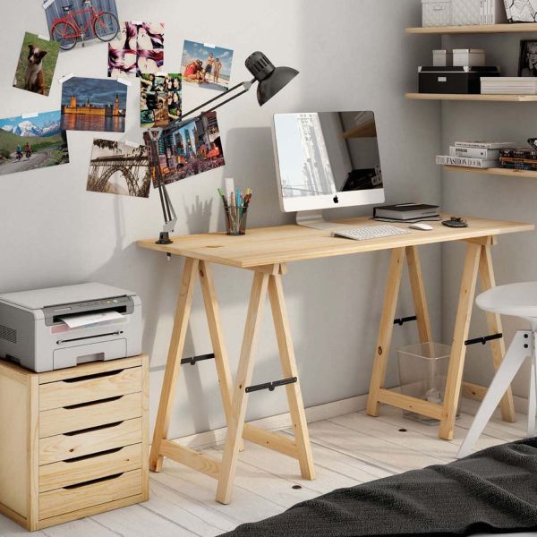 Plateau de bureau en pin massif - 