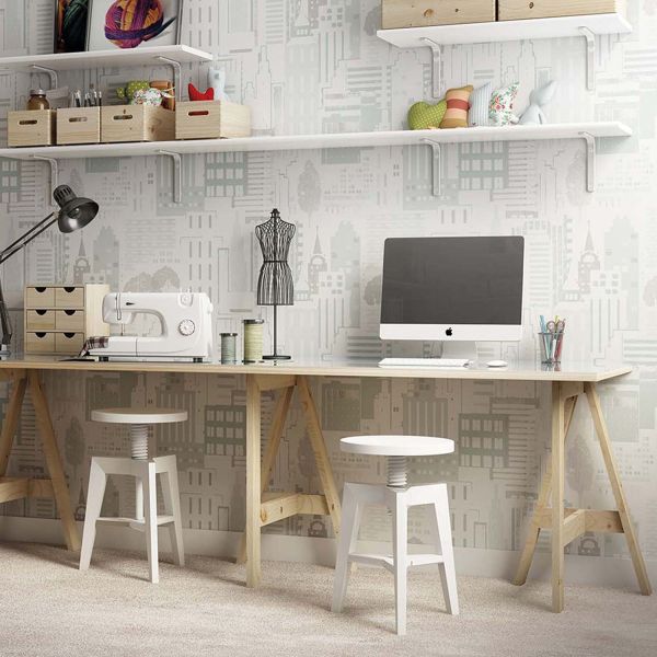 Plateau de bureau en pin massif - IKS-0108
