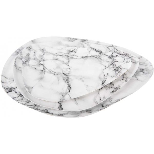 Plateau effet marbre blanc  Marble - PRE-1152