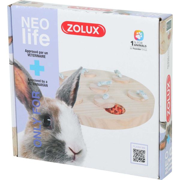 Plateau à friandises en bois pour lapin Neolife - ZOLUX