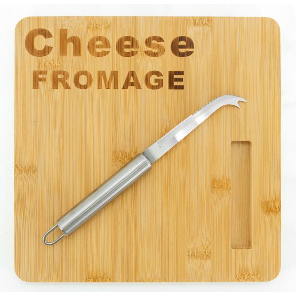 Plateau de fromage en bambou avec couteau - 14,90