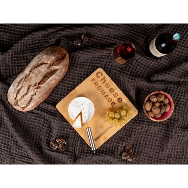 Plateau de fromage en bambou avec couteau - AUBRY GASPARD