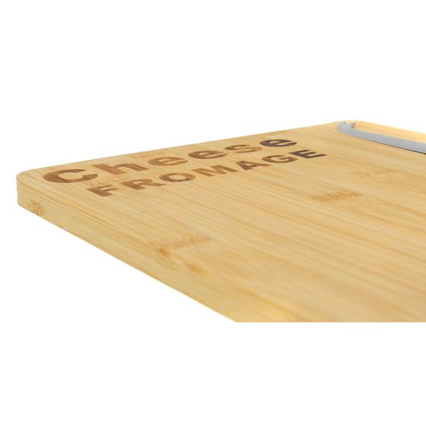 Plateau de fromage en bambou avec couteau - AUB-1192