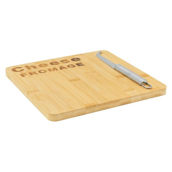 Plateau de fromage en bambou avec couteau