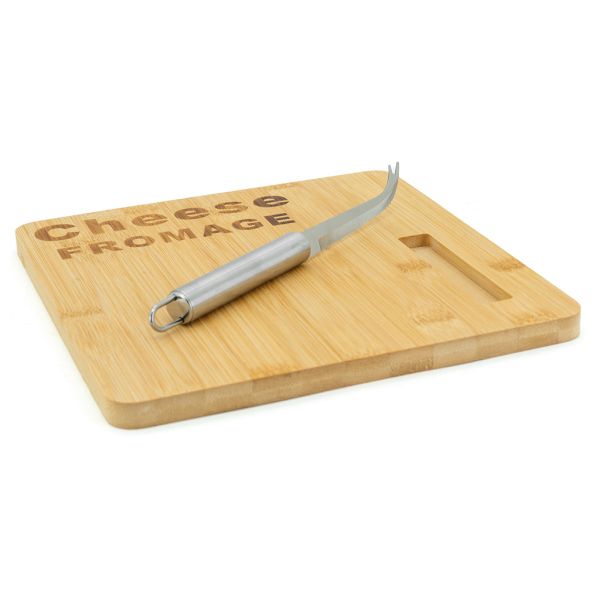 Plateau de fromage en bambou avec couteau - AUBRY GASPARD