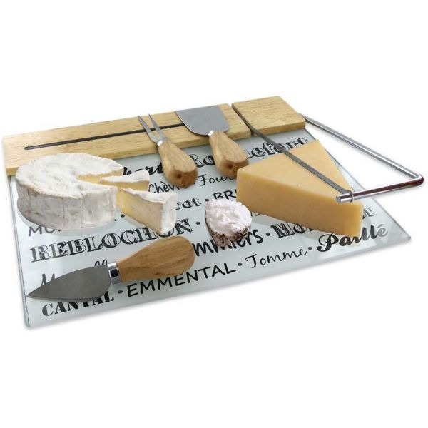 Plateau à fromages avec lyre et 3 ustensiles - TOTALLY ADDICT