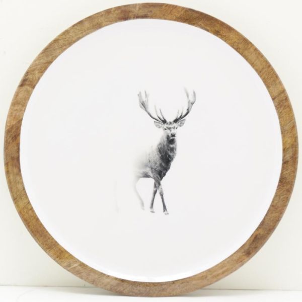 Plateau en manguier et résine Cerf - 44,90
