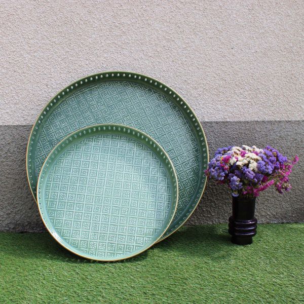 Plateau en métal Jali 60 cm - BAZ-0134