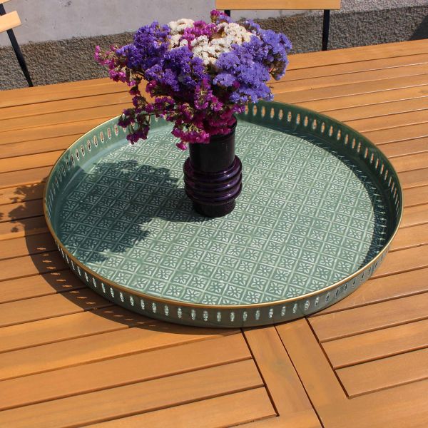 Plateau en métal Jali 60 cm - BAZARDELUXE