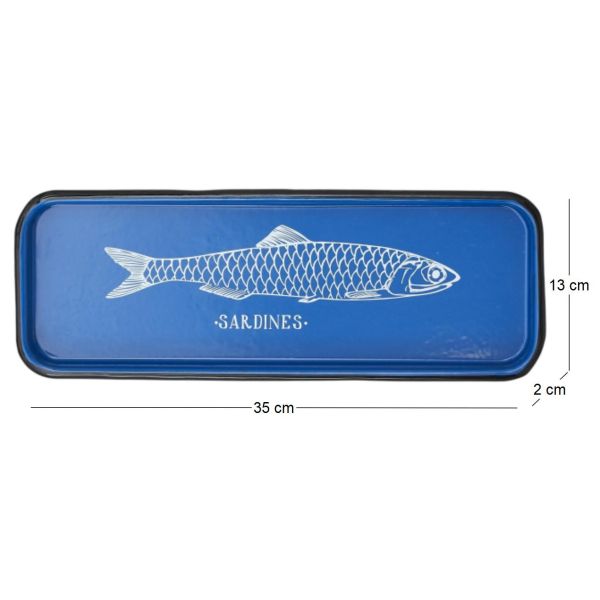 Plateau en métal Sardines 35 x 13 x 2 cm - 6