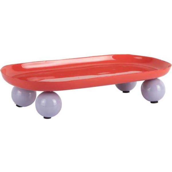 Plateau oval en métal Double Funky Large