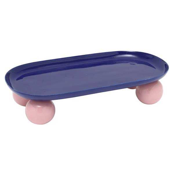 Plateau oval en métal Double Funky