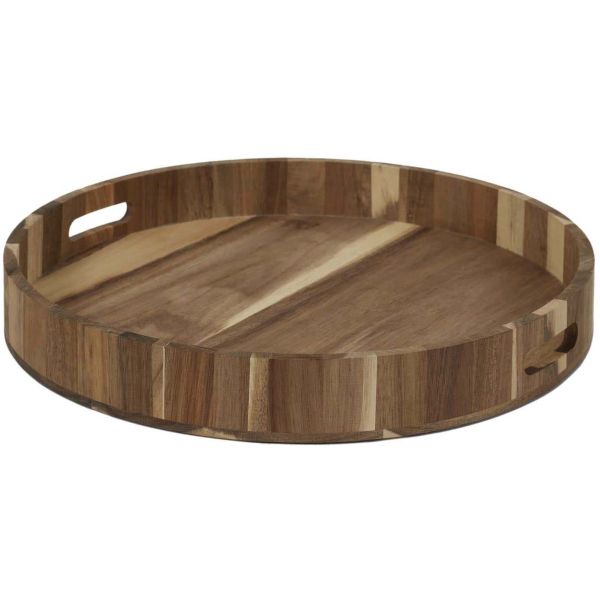 Plateau rond en acacia 40 cm