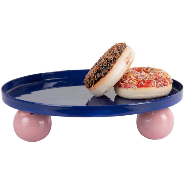 Plateau rond en métal Double Funky Large - PRE-2087