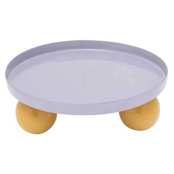 Plateau rond en métal Double Funky