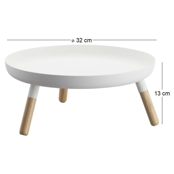 Plateau rond en métal avec pieds Tower - 10