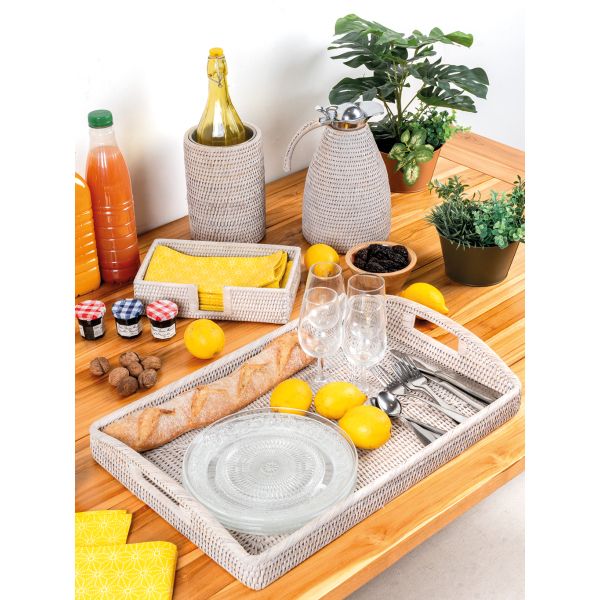 Plateau en rotin 52 cm La Grande époque - AUBRY GASPARD