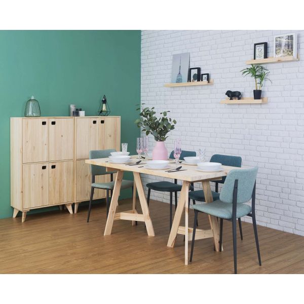 Plateau de table en pin 160 x 80 cm Kit Line - 6