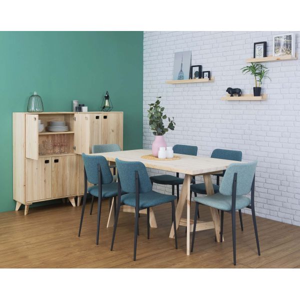 Plateau de table en pin 160 x 80 cm Kit Line - 7