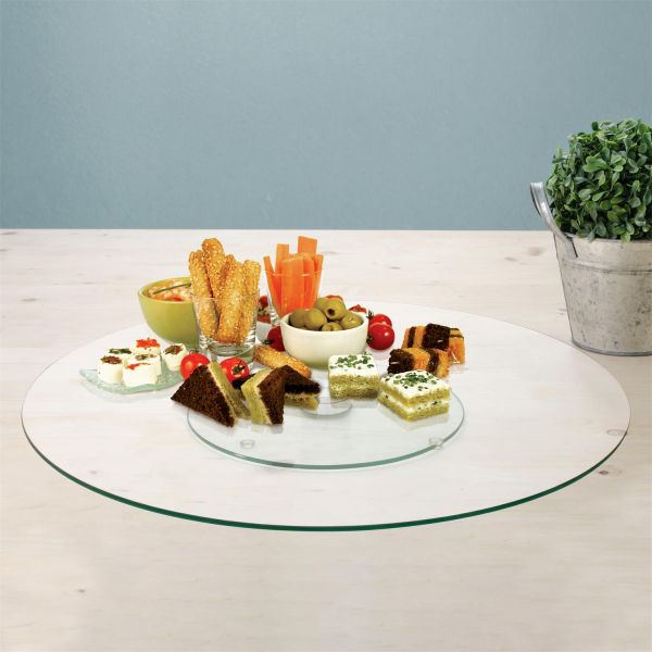 Plateau tournant en verre 45 cm - SAVEUR ET DEGUSTATION