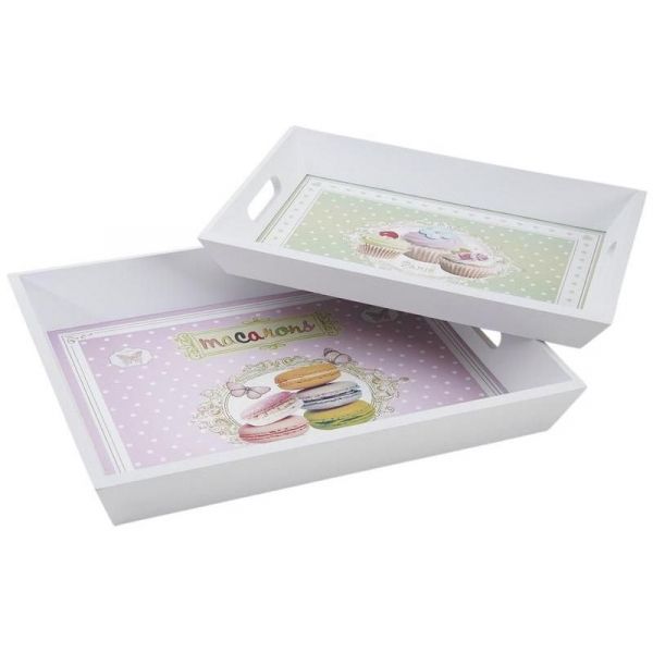 Plateaux en bois Gâteaux (Lot de 2) - AUBRY GASPARD