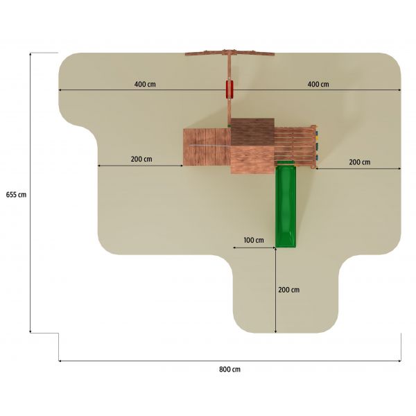 Plateforme de jeux en bois Carol - 891,48
