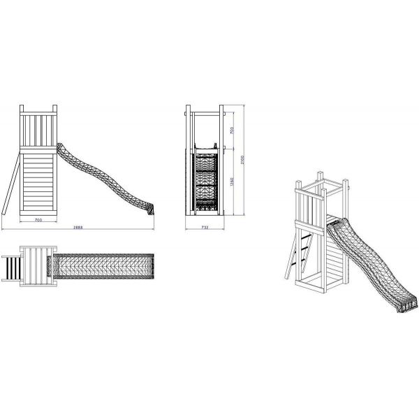 Plateforme de jeux en bois Funny - 479