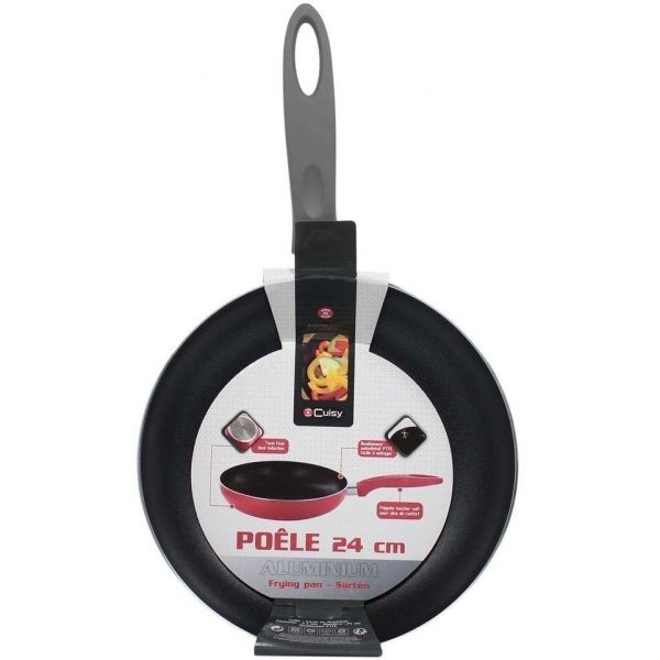 Poele en aluminium antiadhésive tous feux 24 cm Color - CUISY