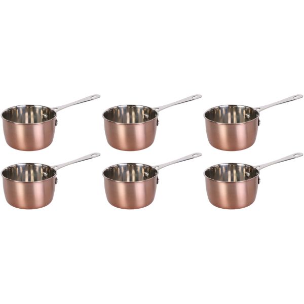 Poelon de présentation individuel 9 cm (Lot de 6)